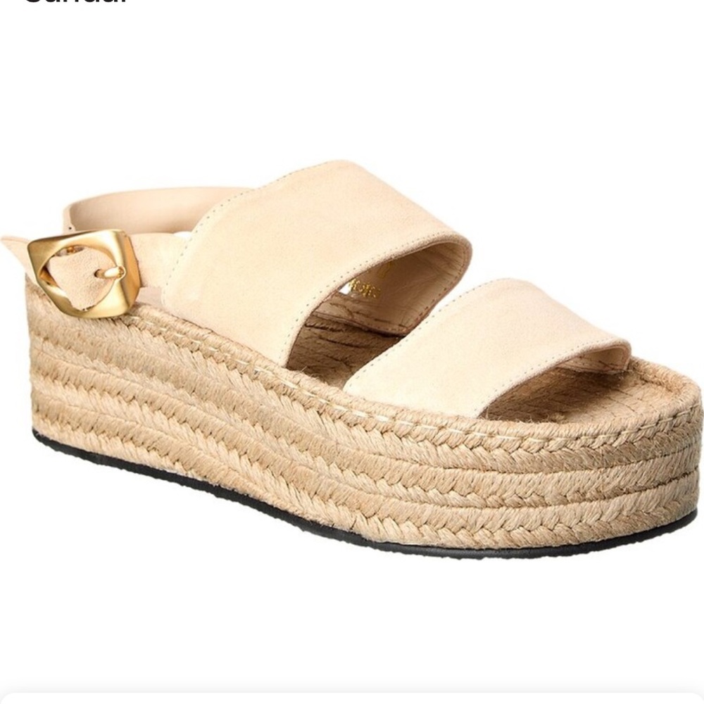 Rag n Bone Women’s Odyssey 80 Suede Wedge Espadrille Sz 7.5 Tan